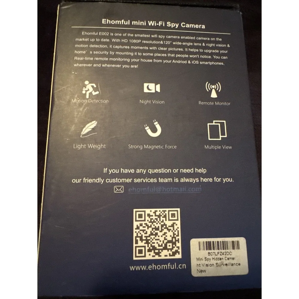 Ehomful Intelligent‎ Monitoring Mini WiFi Camera